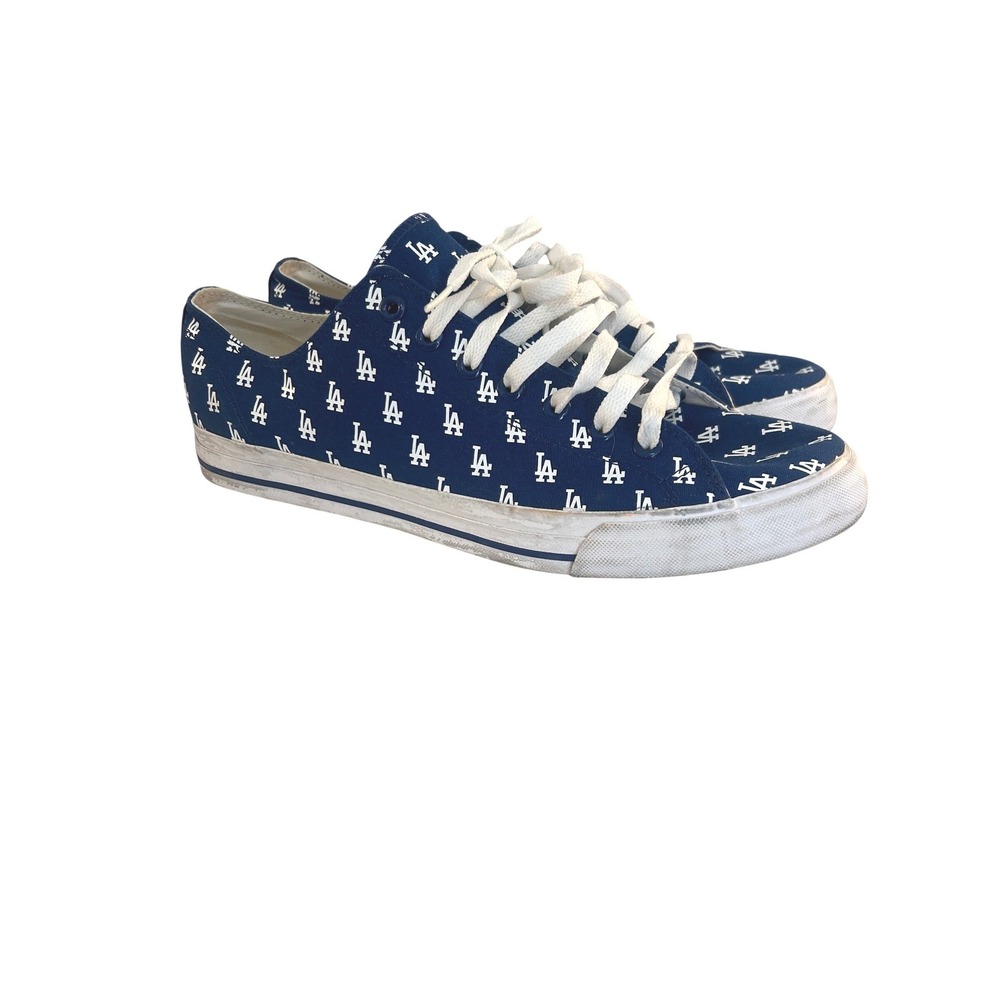 Row One Men's Blue LA Dodgers All Over Print Canvas Sneakers Size 11.5